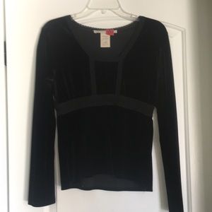 Vintage Max Studio Velour Empire Waist Blouse S